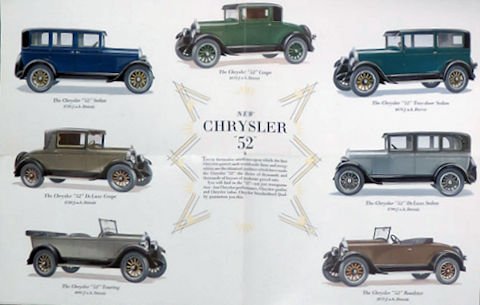 Chrysler 52 Series Chrysler 50 Series Specifications (1927-1928)