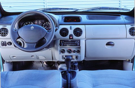 Renault Kangoo I dash view (1997-2010) Renault Kangoo I Technical details (1997-2010)