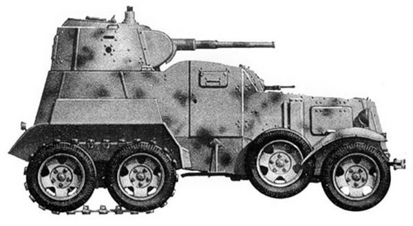 GAZ BA-10 Armored car side view