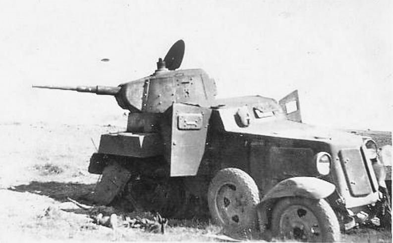 GAZ BA-10 Armored car in war time