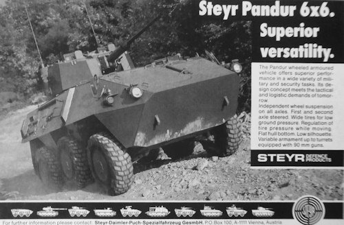 Steyr-Daimler-Puch AG Timeline STEYR-DAIMLER-PUCH-PANDUR-6X6-ARMOURED-VEHICLE