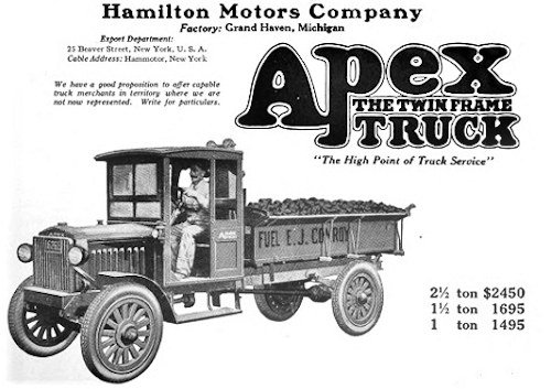 Hamilton Motors Company apex trucks