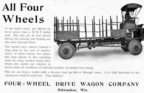 Four Wheel Drive Wagon Company Automotive manufacturer Milwaukee, Wisconsin; USA From 1904 to 1907