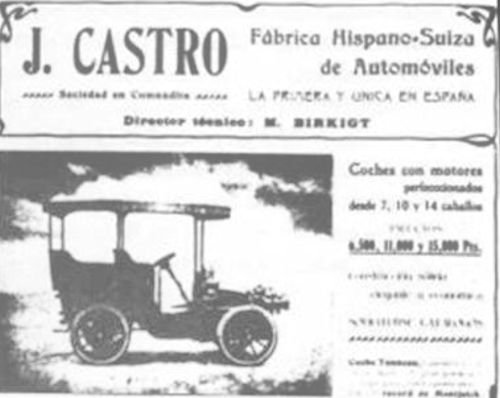 Castro (J. Castro Sociedad en Comandita) Automotive manufacturer of Barcelona. 