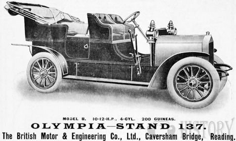 British Motor & Engineering Co. ltd Automotive manufacturer of Great Britain from 1905 to 1907.