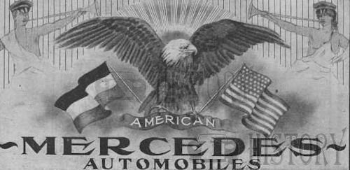 American Mercedes New York. US 1905 American Mercedes New York. USA logo
